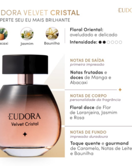 Eudora Velvet Cristal Desodorante Colônia 100ml
