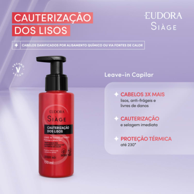 Leave-in Capilar Siàge Cauterização dos Lisos 100ml