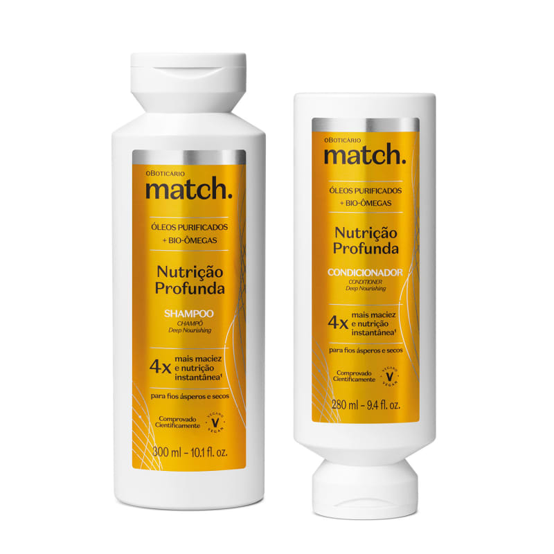 Combo Match Nutrição Profunda: Shampoo 300ml + Condicionador 280ml