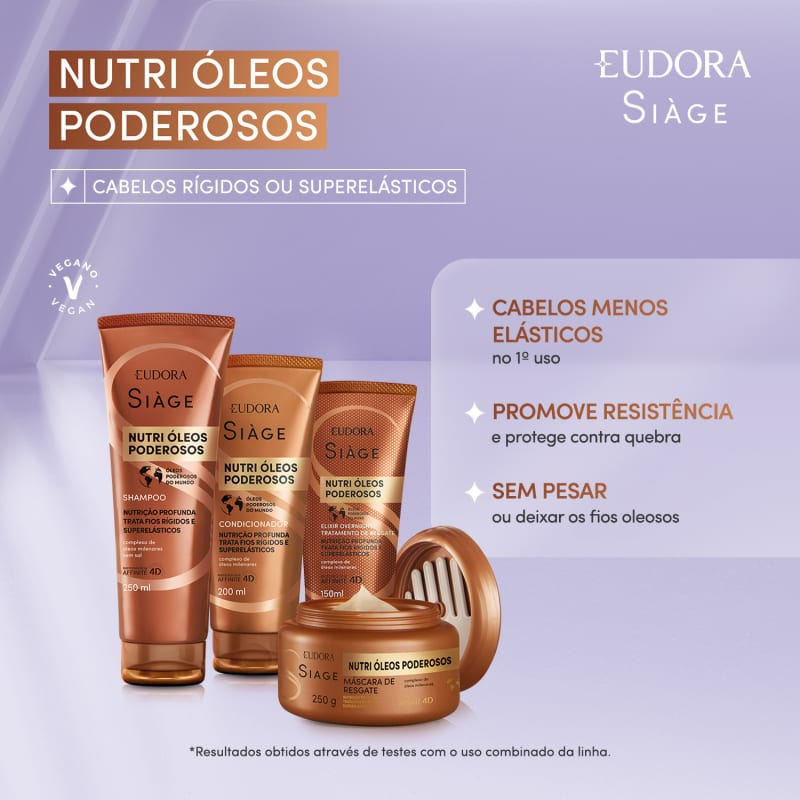 Elixir Capilar Tratamento Overnight Siàge Nutri Óleos Poderosos 150ml