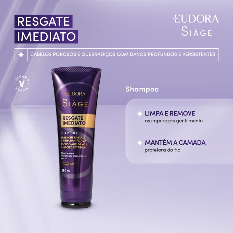 Siàge Resgate Imediato: Shampoo Siàge Resgate Imediato: Shampoo