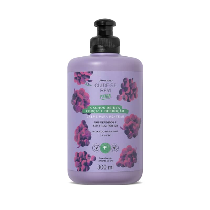Creme Para Pentear Cuide-se Bem Feira Cachos de Uva 300ml