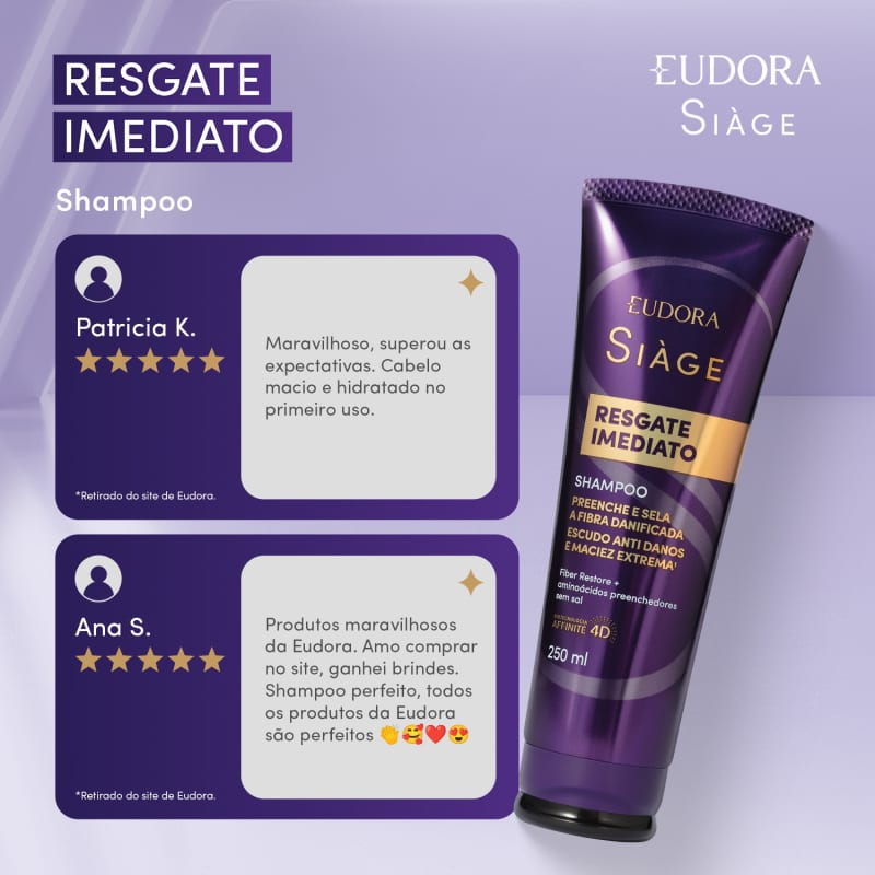 Siàge Resgate Imediato: Shampoo Siàge Resgate Imediato: Shampoo