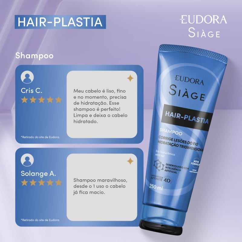 Siàge Hair Plastia Shampoo + Condicionador Siàge Hair Plastia Shampoo + Condicionador