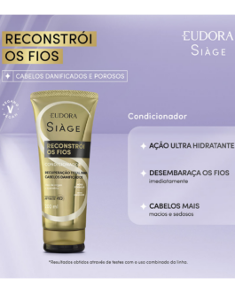 Siàge Reconstrói os Fios: Shampoo 250ml + Condicionador 200ml