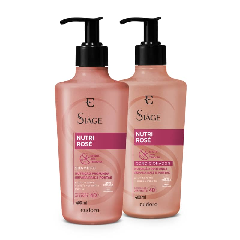 Siàge Nutri Rosé: Shampoo 400ml + Condicionador 400ml Siàge Nutri Rosé: Shampoo 400ml + Condicionador 400ml