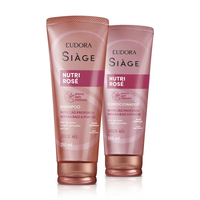 Siàge Nutri Rosé: Shampoo 250ml + Condicionador 200ml Siàge Nutri Rosé: Shampoo 250ml + Condicionador 200ml