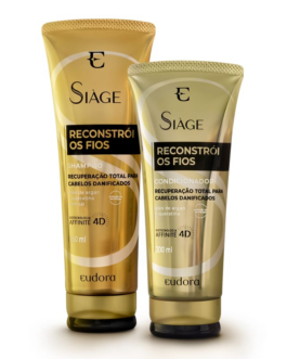 Siàge Reconstrói os Fios: Shampoo 250ml + Condicionador 200ml