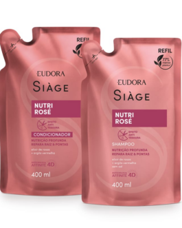Refil Siàge Nutri Rosé: Shampoo 400ml + Condicionador 400ml