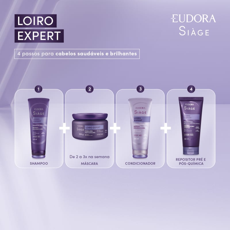 Máscara Capilar Matizadora Siàge Loiro Expert 250g Máscara Capilar Matizadora Siàge Loiro Expert 250g