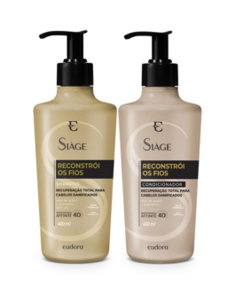 Siàge Reconstrói os Fios: Shampoo 400ml + Condicionador 400ml