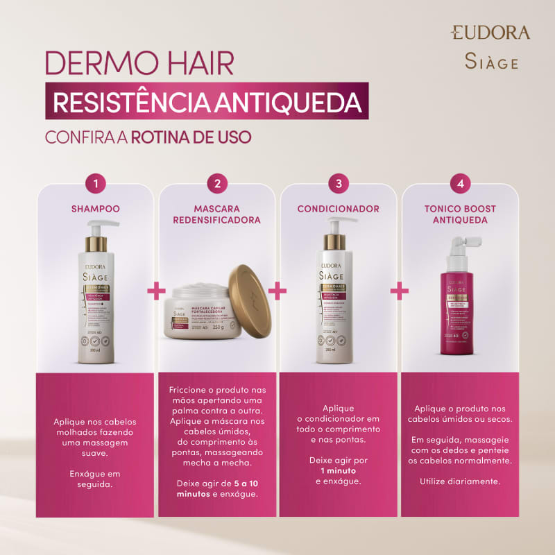 Máscara Capilar Siàge Dermo Hair Resistência Antiqueda 250g Máscara Capilar Siàge Dermo Hair Resistência Antiqueda 250g