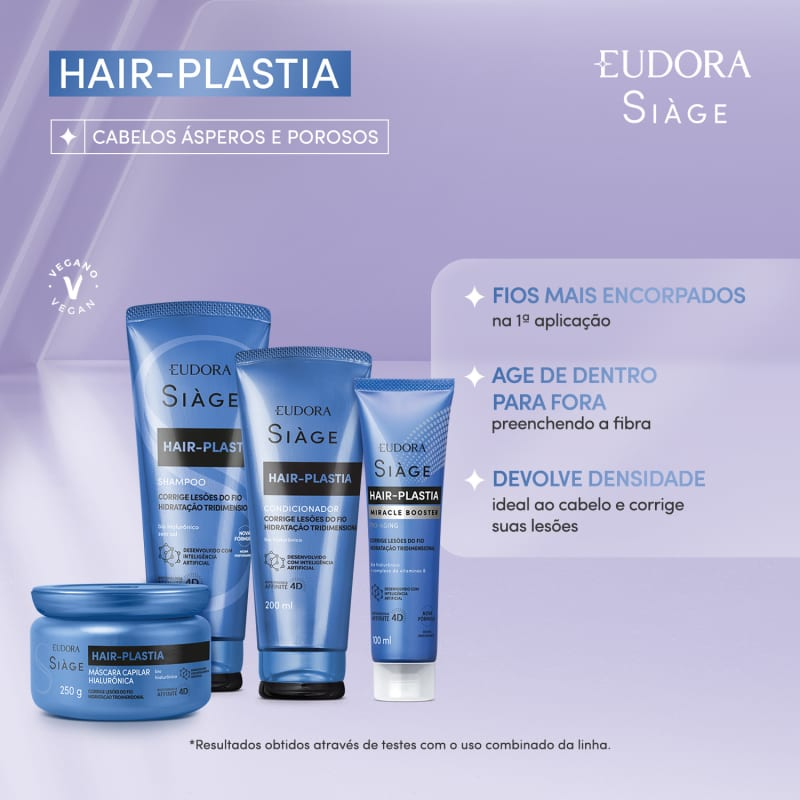 Eudora Siàge Hair-Plastia Máscara Capilar 250g Eudora Siàge Hair-Plastia Máscara Capilar 250g