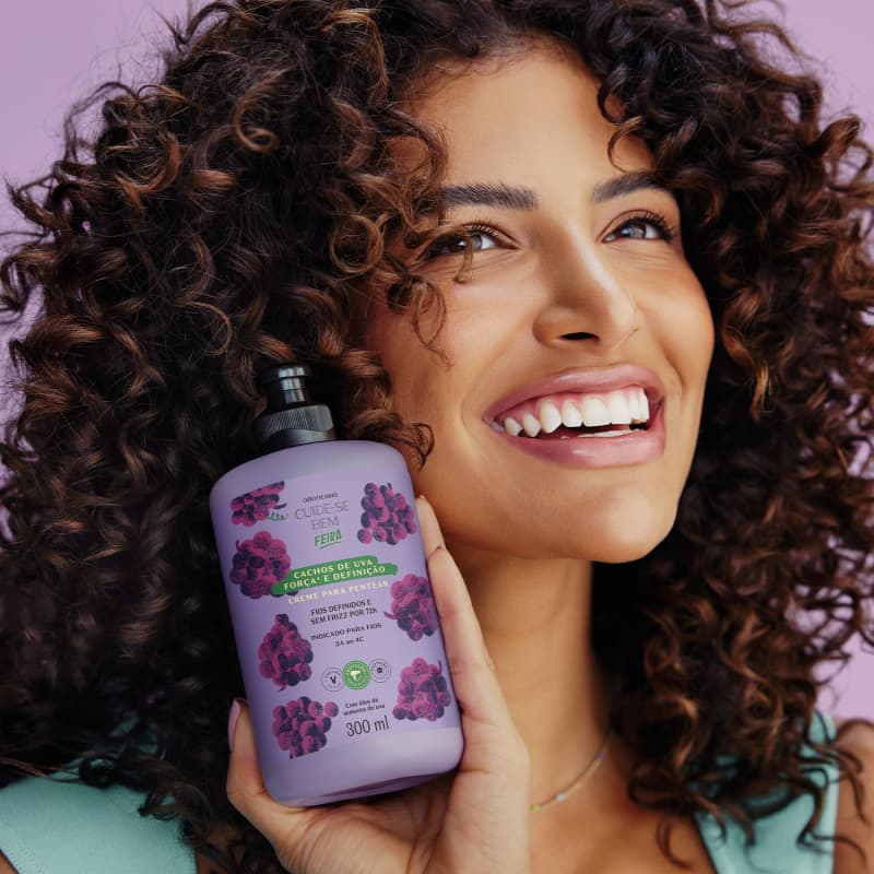 Creme Para Pentear Cuide-se Bem Feira Cachos de Uva 300ml