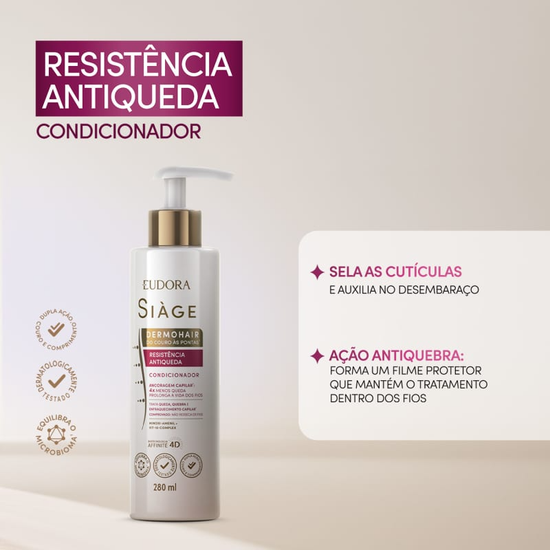 Combo Siàge Antiqueda: Shampoo 300ml + Condicionador 280ml Combo Siàge Antiqueda: Shampoo 300ml + Condicionador 280ml