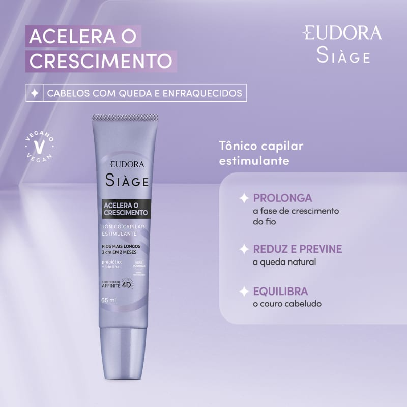 Tônico Capilar Siàge Acelera O Crescimento 65ml