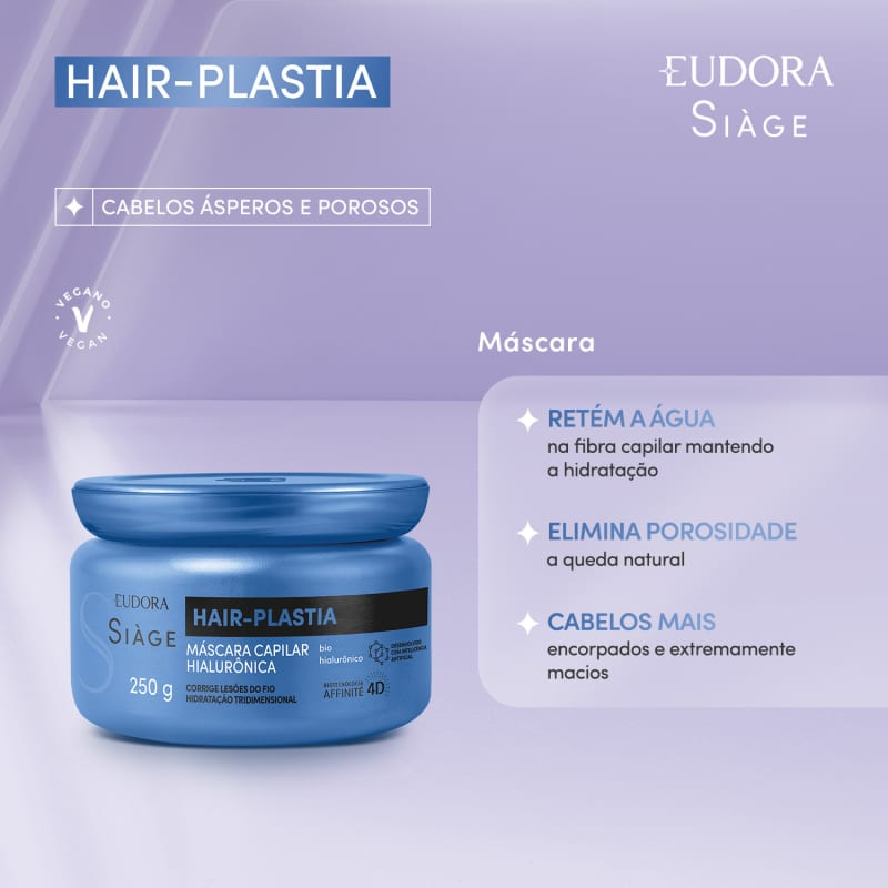 Eudora Siàge Hair-Plastia Máscara Capilar 250g Eudora Siàge Hair-Plastia Máscara Capilar 250g