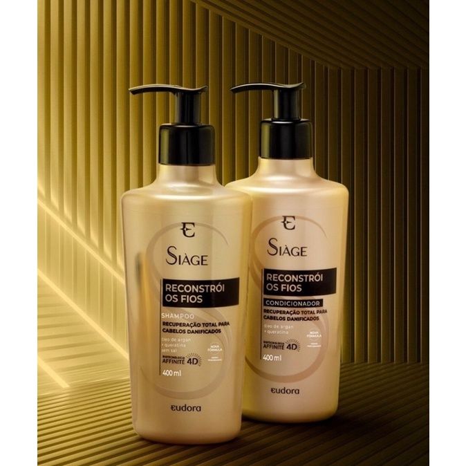 Siàge Reconstrói os Fios: Shampoo 400ml + Condicionador 400ml Siàge Reconstrói os Fios: Shampoo 400ml + Condicionador 400ml