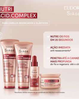 Combo Siàge Nutri Acid.Complex: Shampoo 250ml + Condicionador 200ml + Máscara 250g